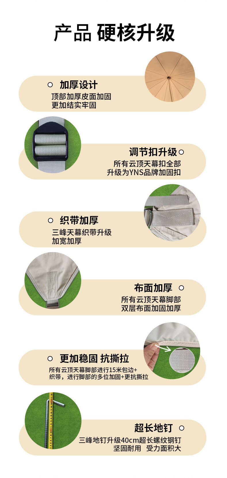 Outdoor Yunding Wanchongshan super-large three-peak tent camping, single-peak canopy, octopus, double-peak lotus canopy pic 2