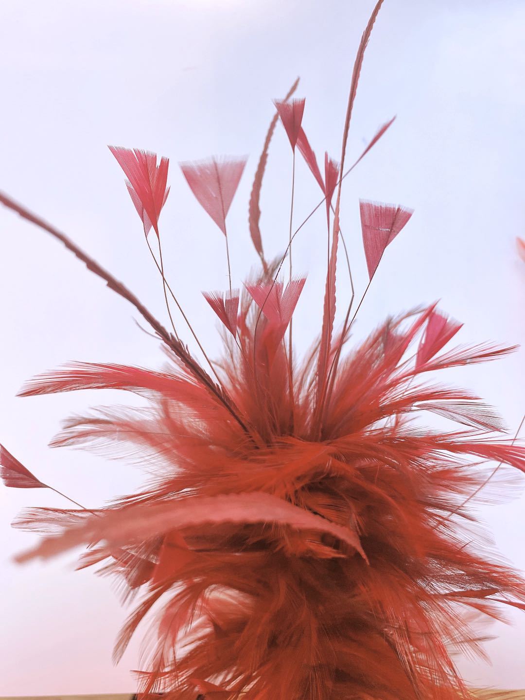 Factory clearance sale of feather wire flower diy clothing, props, hats, accessories, 30cm colorful feather corsages pic 25
