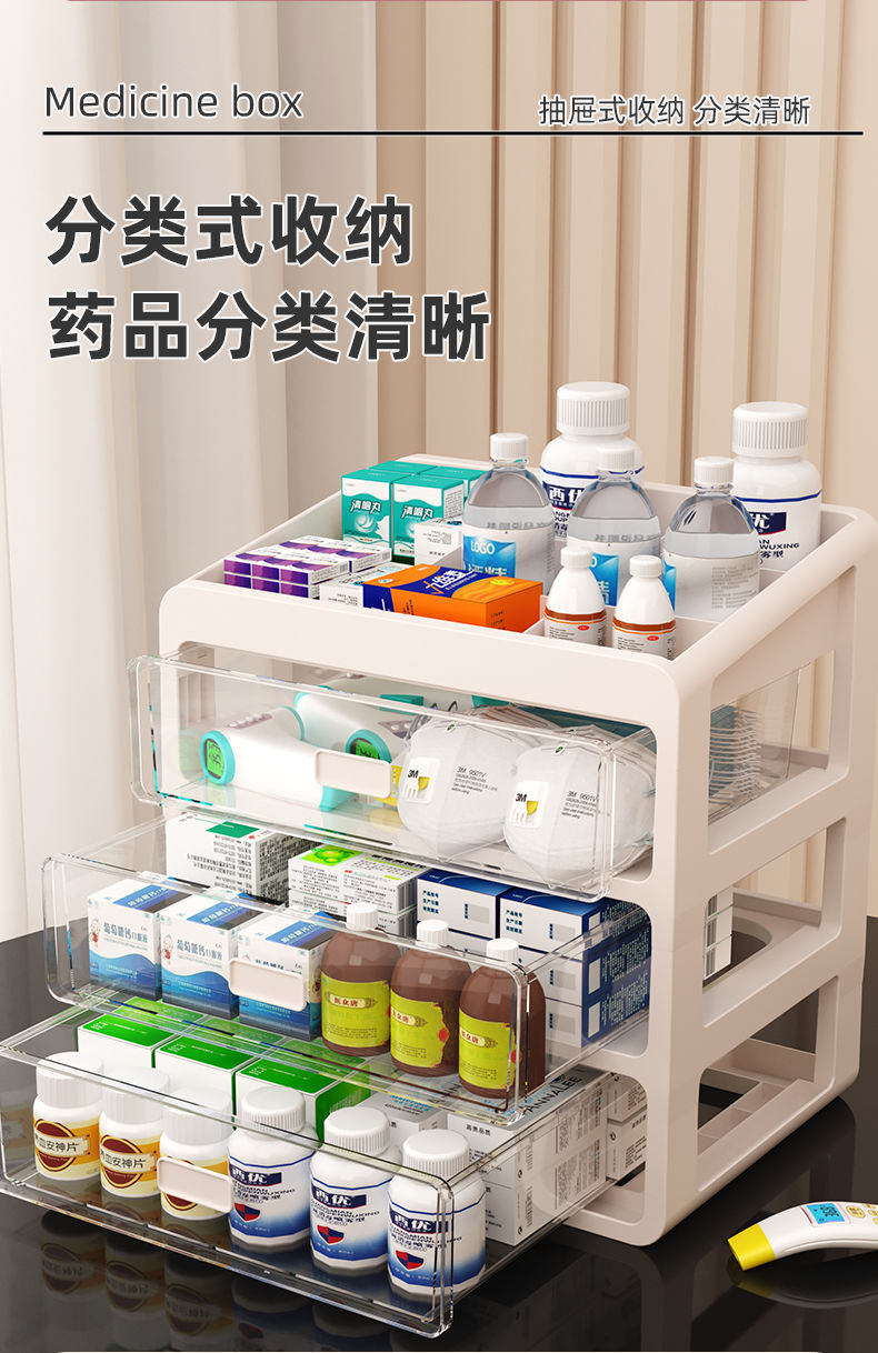 Large-sized medicine box, family-sized large-capacity medicine box, household medicine storage box, multi-layer extra-large classified medicine box pic 4