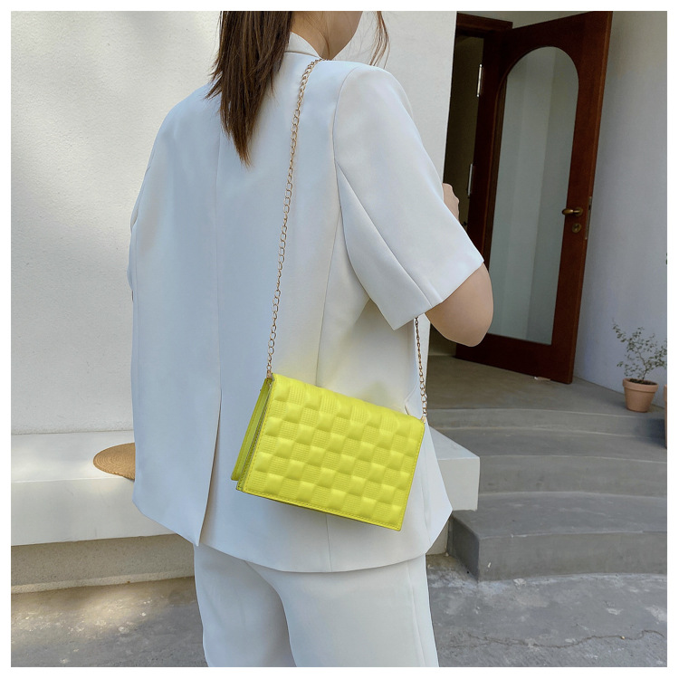 网红手提包包2021新款时尚单肩女包休闲感洋气斜挎简约ins链条包详情13