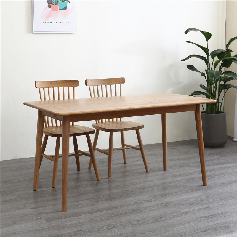 批发北欧全实木餐桌椅橡木现代简约小户型日式方桌家用长方形饭桌详情13