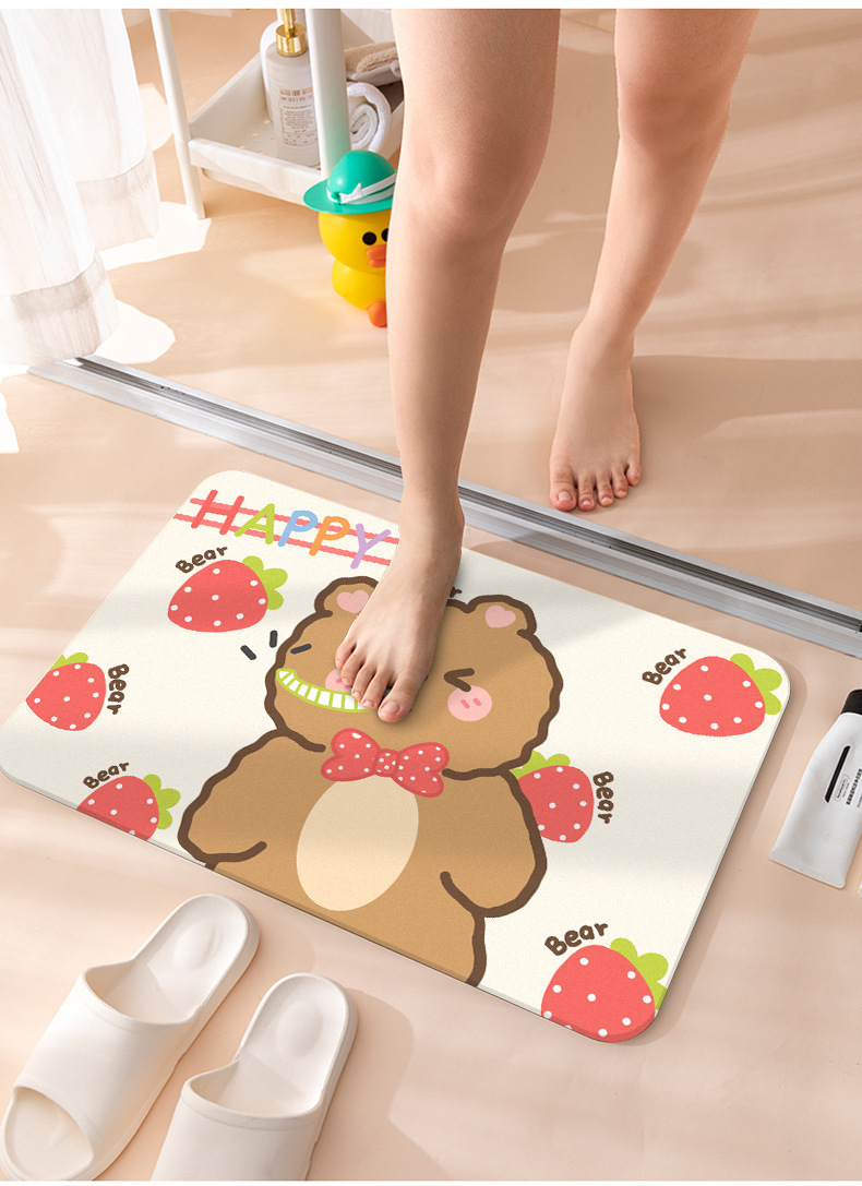 硅藻泥吸水垫脚垫浴室地垫厕所防滑门厅卫生间海藻脚垫新款家用详情8