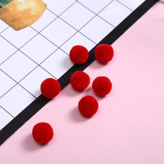 批发涤纶开司米毛线毛绒球现货2cm修圆球毛毛球帽子服装饰品配饰详情5