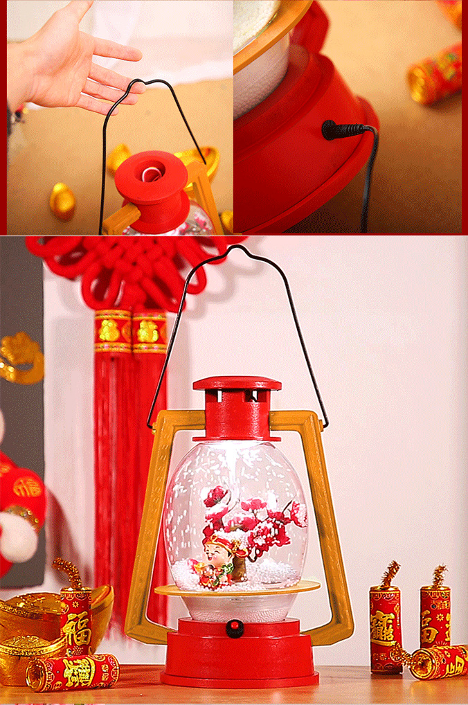 New Year 2020: God of Wealth Snowfall, Music, Wind Lanterns, Home window display decorations, New Year gifts pic 8