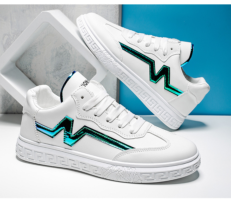 学院风小白鞋2022春季新款皮面板鞋低帮休闲运动鞋时尚潮流男鞋详情16