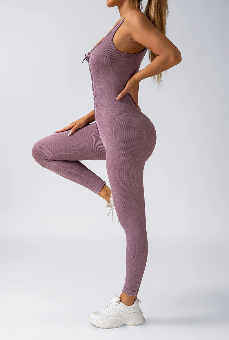 欧美跨境连体瑜伽服吊带美背一体式提臀女螺纹健身运动长裤文胸女详情19