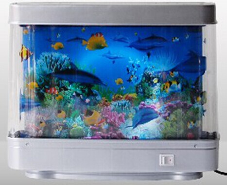 Mini electronic aquarium light fish tank landscape creative plug-in fish tank sea view light fish painting Light fish artist home decoration pic 15