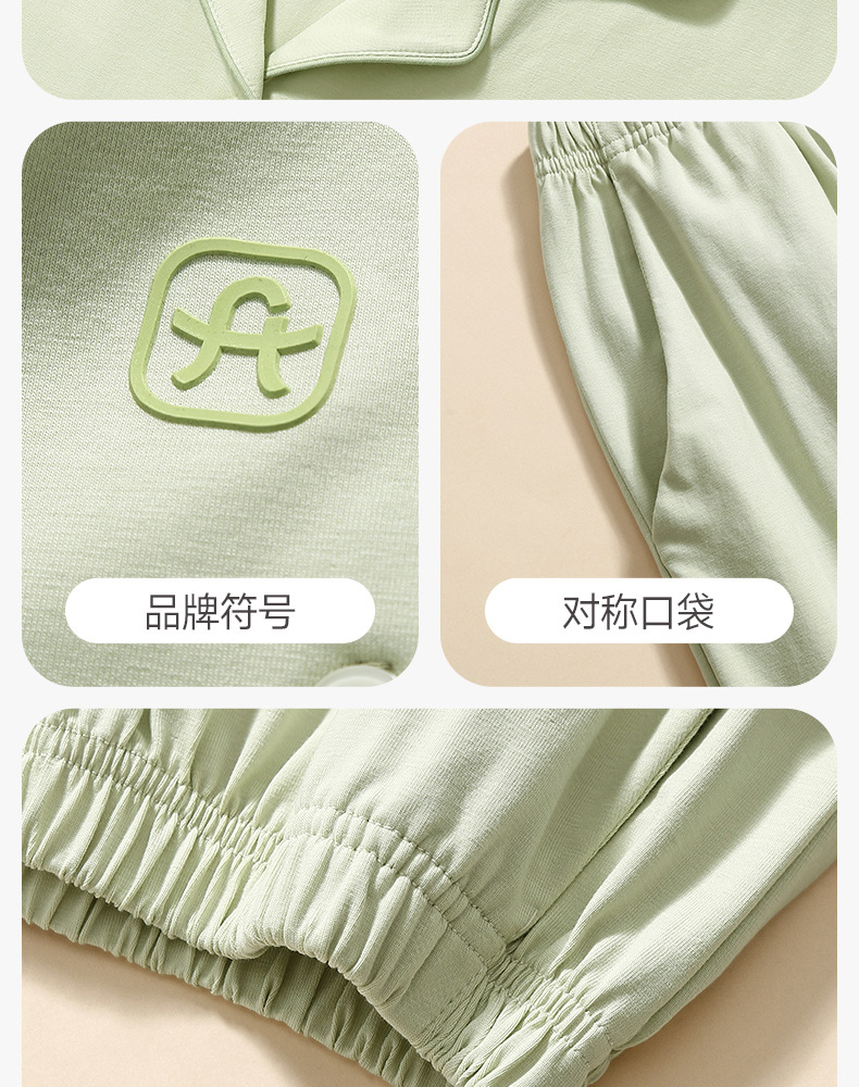 【 All-cotton Soft 】 New summer short-sleeved couple pajamas for men and women, loose, casual, large-sized, thin home wear pic 8