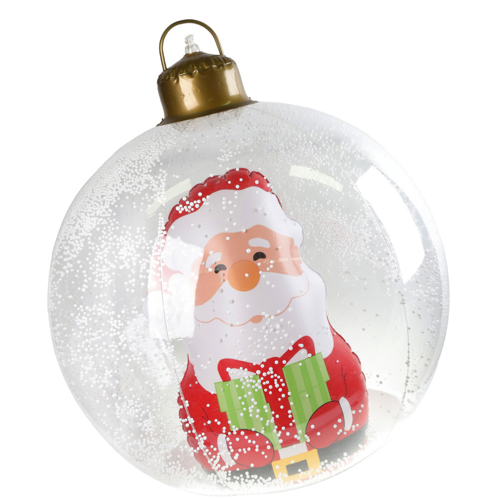 跨境新款圣诞节装饰品节日户外庭院布置卡通透明PVC充气圣诞球详情9