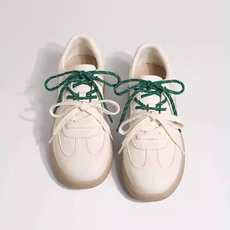 德训鞋女2024秋季新款复古百搭双鞋带休闲板鞋学院风配裙子小白鞋详情5