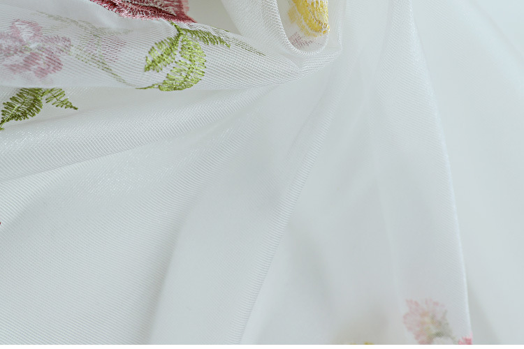 Cross-border exclusive Amazon curtain finished products, American-style embroidered window screens, small curtains, semi-blackout curtains, fabric wholesale pic 28