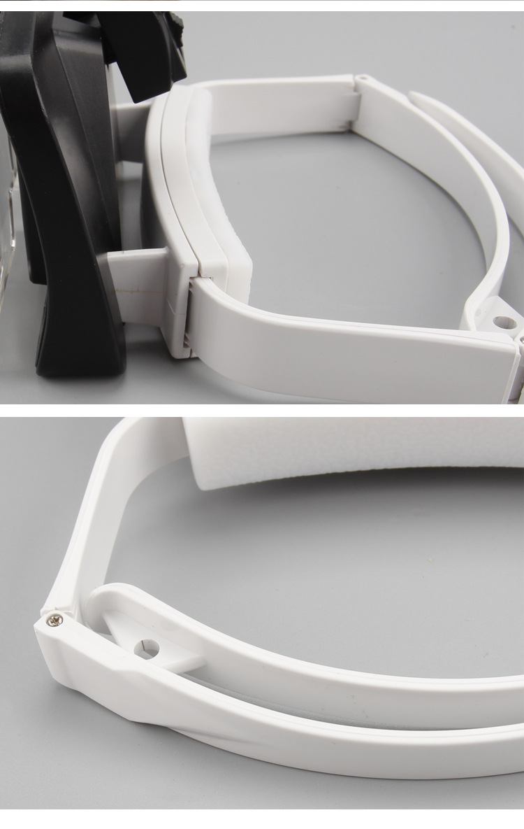 LED light 9203, head-mounted glasses, high-definition acrylic multi-magnification lenses, reading, electronic repair, magnifying glass pic 10