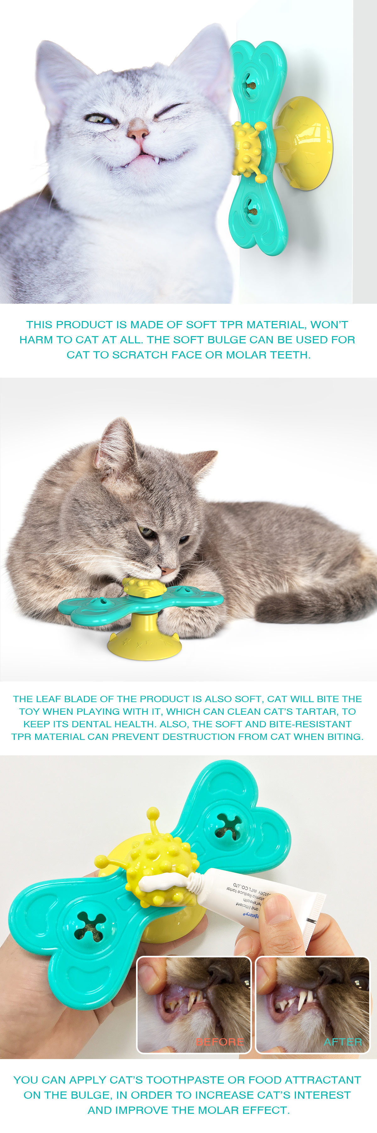 Pet supplies: Cross-border cat-fighting cat toys, mint windmill wheel, cat toys pic 1