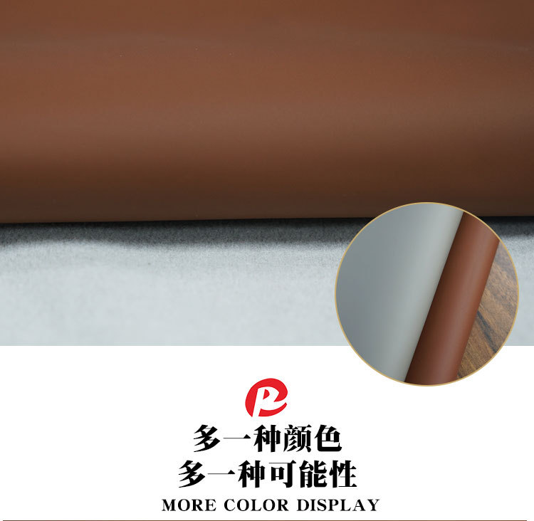 Matte plain weave semi-PU fabric, 1.0mm brushed fabric base, soft and skin-friendly seat cushion, throw pillow, luggage, sofa leather pic 8