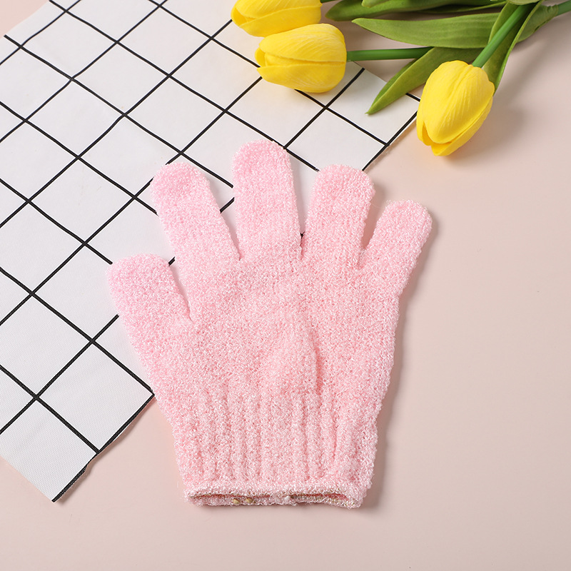 2022新款洗澡手套混色五指涤纶沐浴手套浴室大澡堂专用搓澡手套详情21