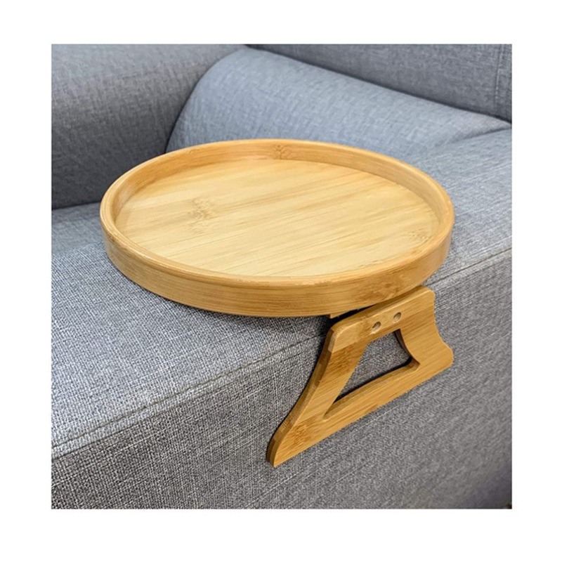 The wooden sofa armrest tray is a foldable sofa disc pic 7