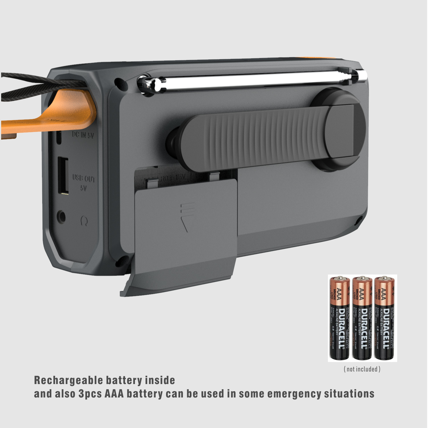 欧洲应急户外DAB收音机太阳能手摇充电高亮手电筒小夜灯警示灯SOS详情12