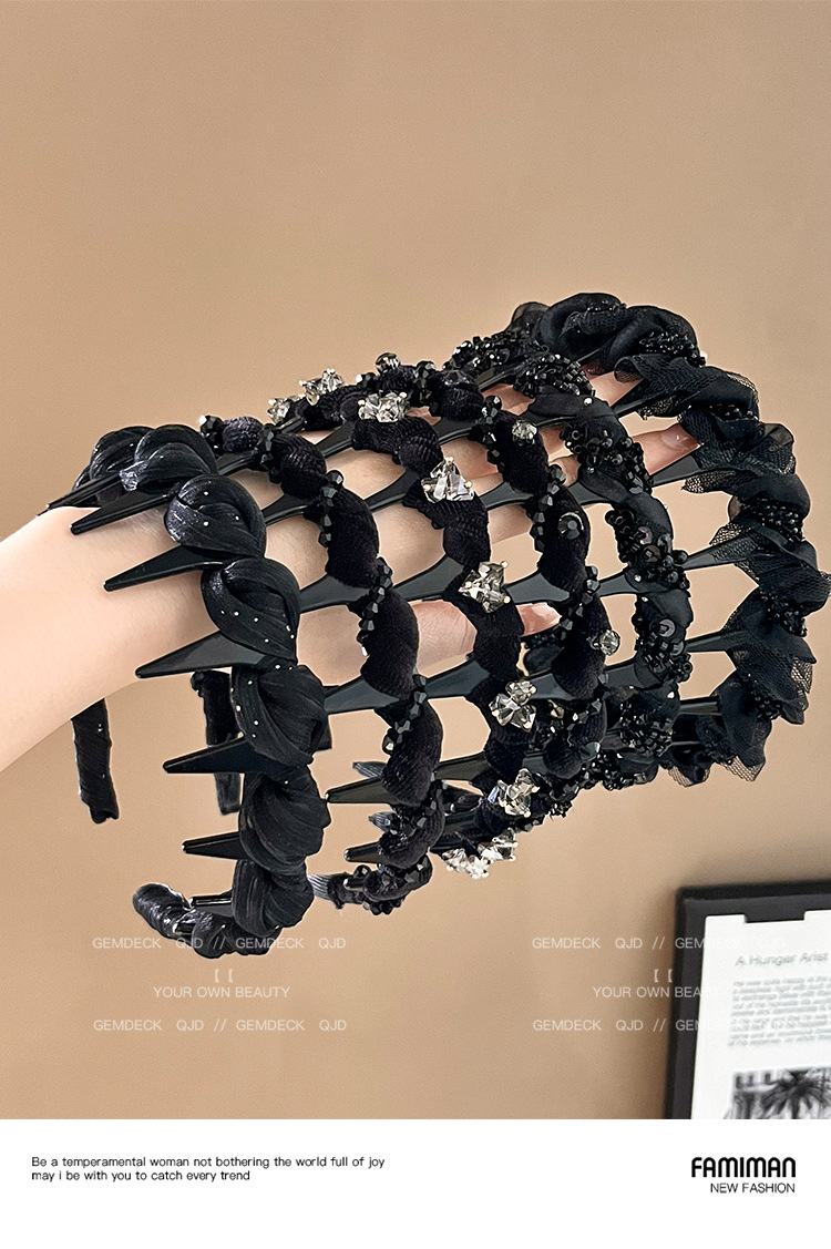 Paris Princess Hairband for Women, 2025 New style, high-end, stylish and fashionable face-washing hairpin, high top headband headwear pic 9