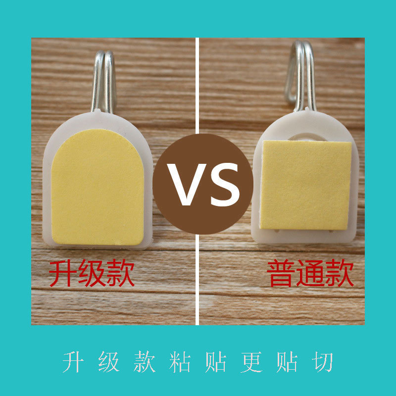 U-shaped coat hooks, door rear coat and hat hooks, kitchen and bathroom non-drilling plastic traceless hooks, wholesale of adhesive hooks pic 8