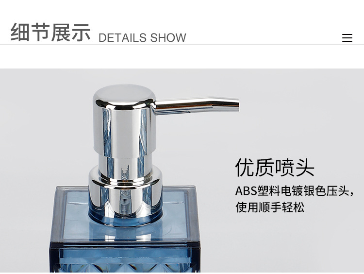 Wholesale of circular corrugated plastic five-piece sets for bathroom, washbasin five-piece sets, and five-piece sets for bathroom mouthwash and brush cups pic 8