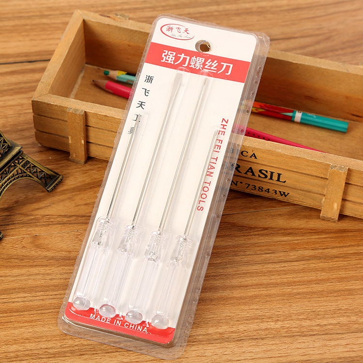 Factory direct sales of small crystal screwdrivers, wholesale of one-head cross-head screwdriver sets, hardware two-yuan store pic 6