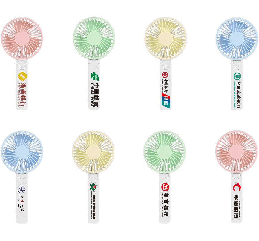 Summer new portable handheld small fan usb charging mini dormitory outdoor folding fan gift logo pic 2