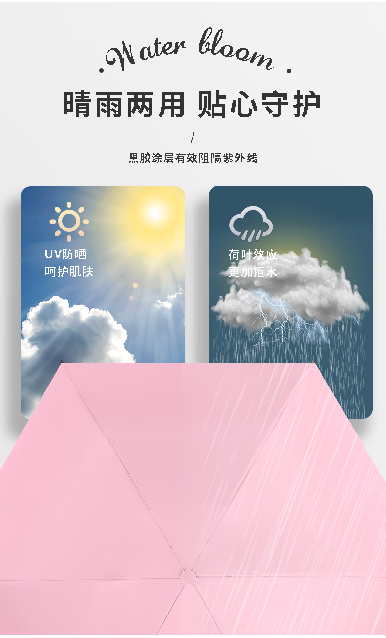 迷你五折伞胶囊款太阳伞遮阳防晒防紫外线晴雨伞礼品广告雨伞批发详情8