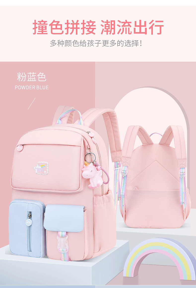 2021 nuevo bolso de escuela escuela primaria niña 1-3-6 grado niños súper ligero reducción de peso princesa mochila fabricante al por mayor pic 14