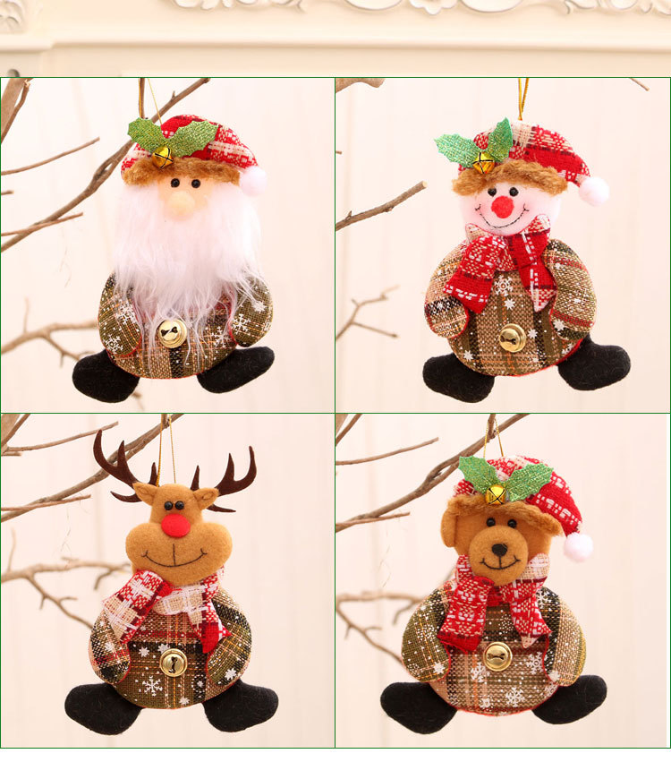 跨境新款圣诞节装饰用品老人小挂件 圣诞树配件布艺小挂饰礼物详情16