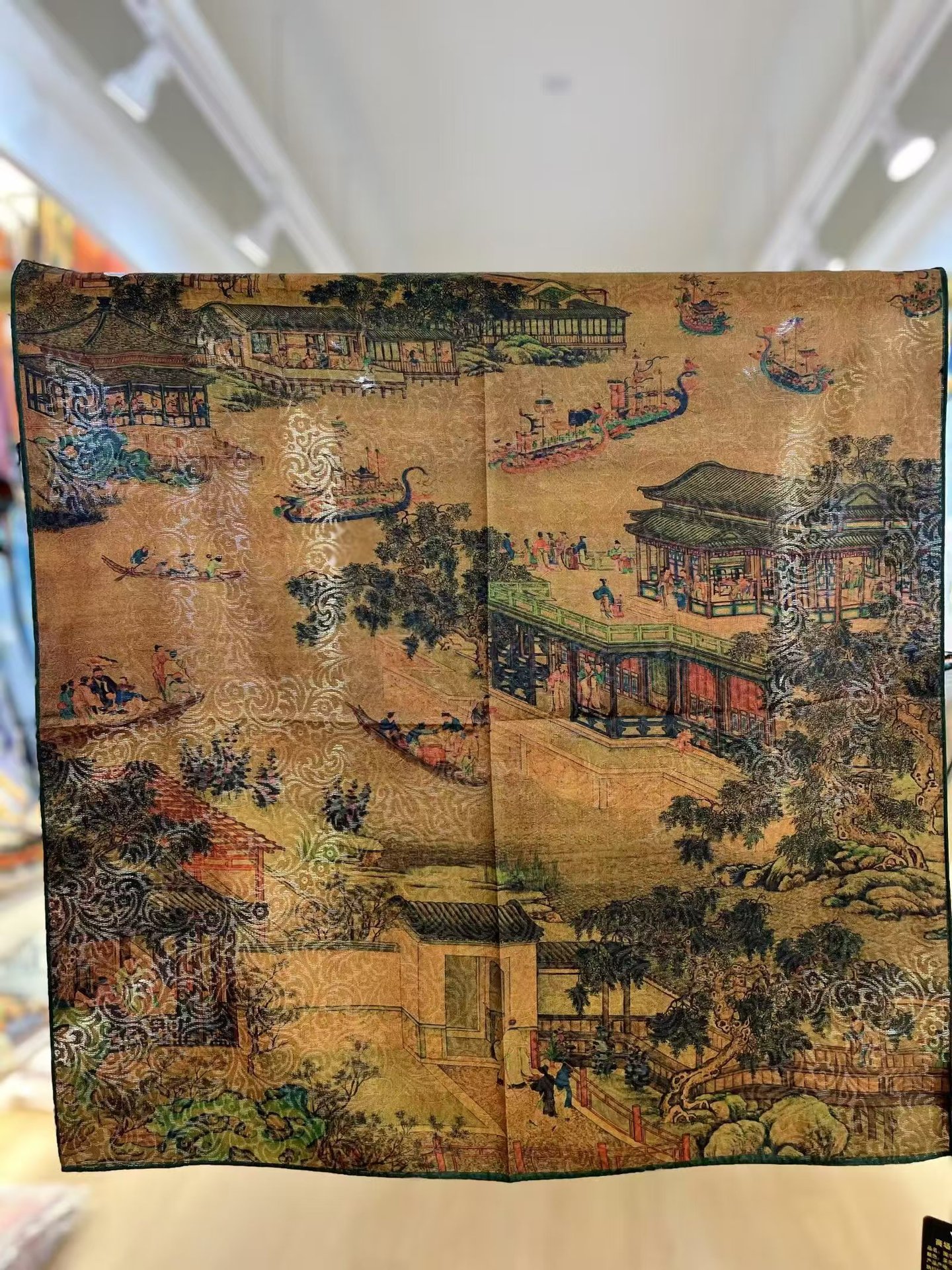 国潮香云纱花萝70*70新中式苏杭小方巾双面双色丝巾厂家代发扎染详情8