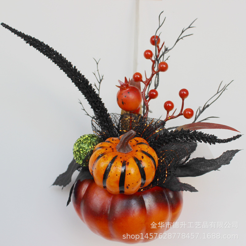 Harvest Festival simulation pumpkin ornaments, handcrafted small bonsai, Halloween autumn color pumpkin decorative ornaments pic 6