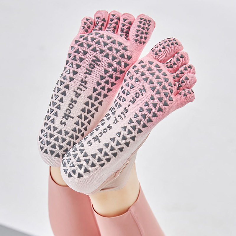 新渐变色棉分指瑜伽袜子专业防滑女士五指袜普拉提健身亚马逊跨境详情6