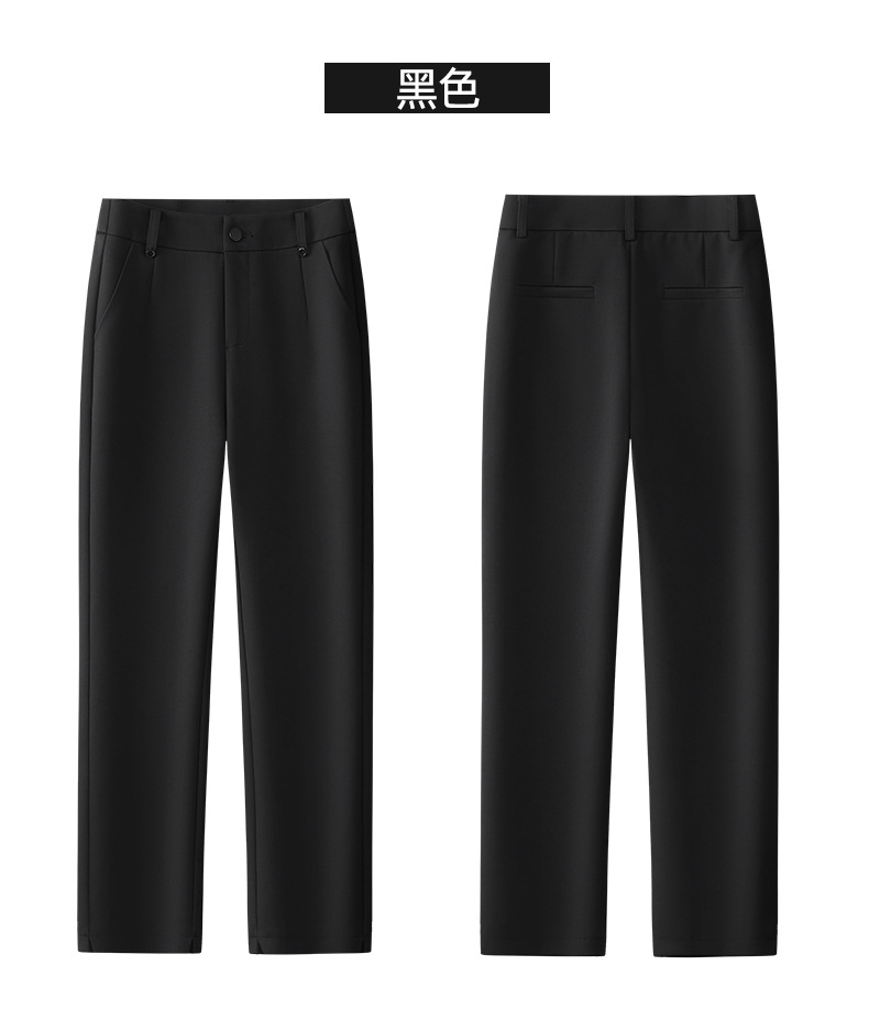 直筒法棍裤休闲裤女松紧腰2024夏季薄款锦棉弹力显瘦九分裤烟管裤详情19