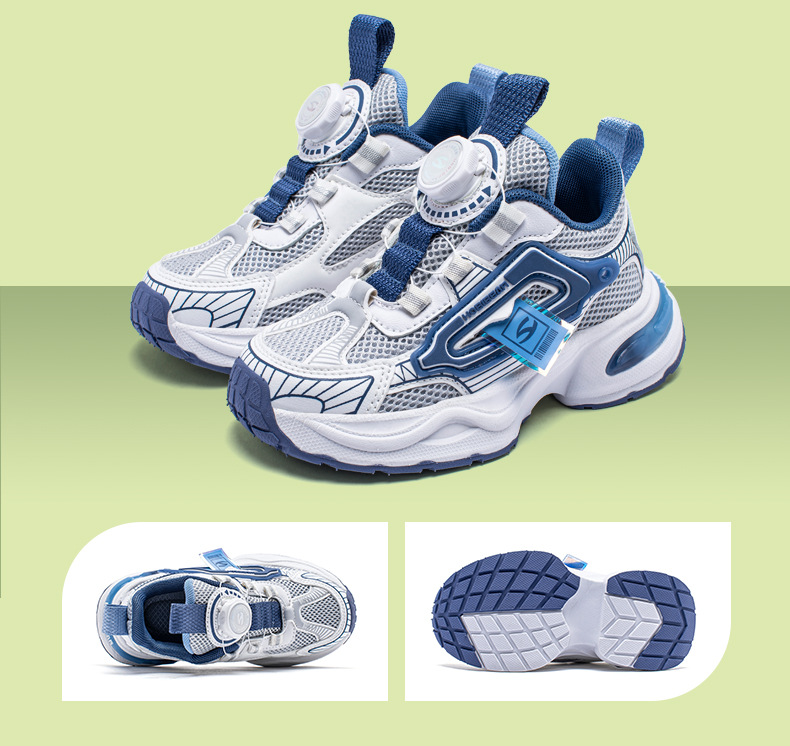 哈比熊网面春季款男童纽扣鞋女童双网运动鞋橡胶底跑步鞋一件代发详情11