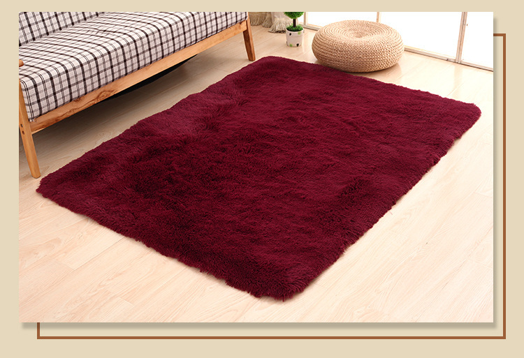 简约现代长毛客厅地毯 丝毛地毯4.5cm卧室床边榻榻米地毯详情5