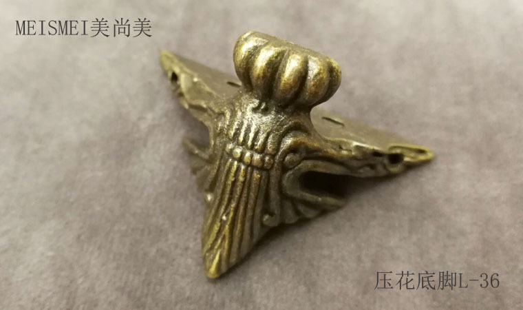 Antique base furniture, hardware base, wooden box, gift box, corner guard, alloy base, bronze color base, 1.2cm-3cm pic 2