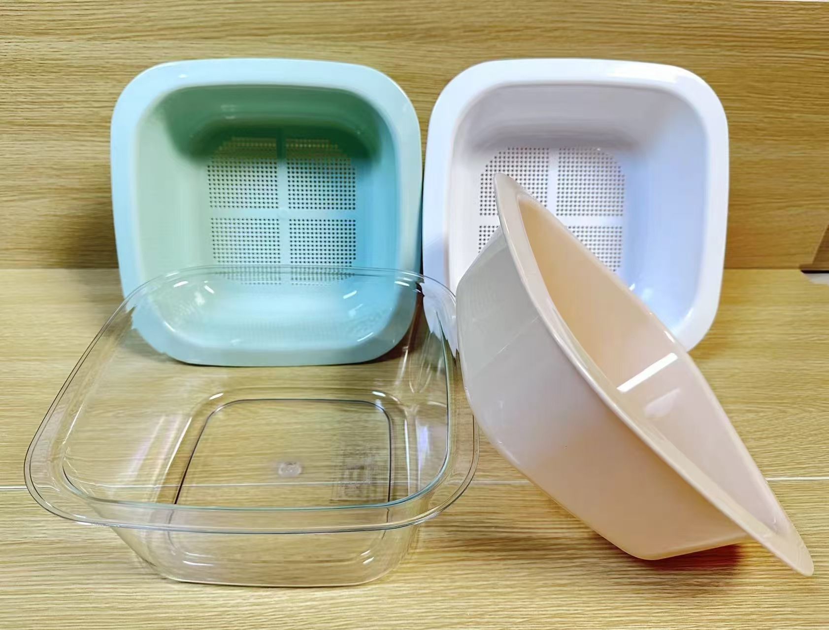 新款沥水篮厨房双层塑料创意洗菜篮家用多功能洗水果滤水加厚沥水详情11