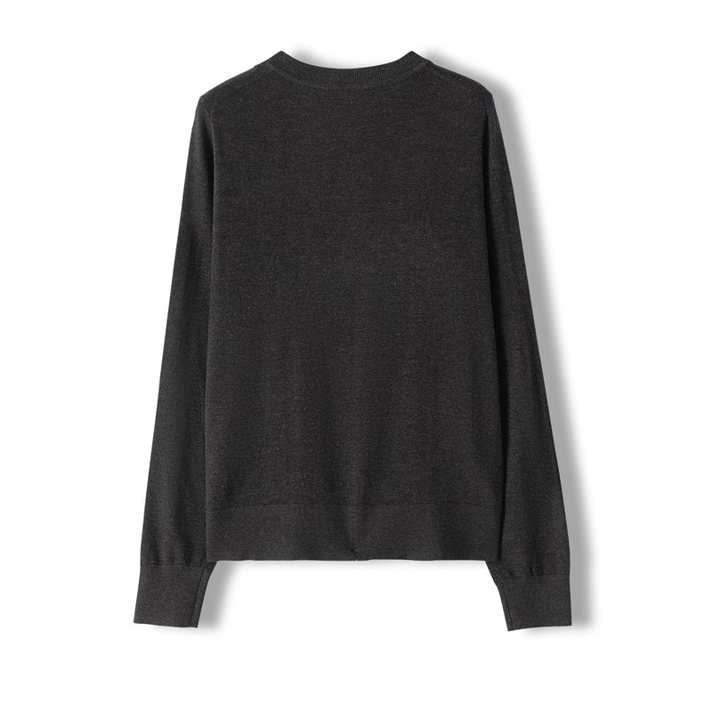 【 Fine-spun Wool 】 Beaded chain simple and intellectual patchwork long-sleeved thin wool knitted cardigan 24 early Autumn new style pic 21