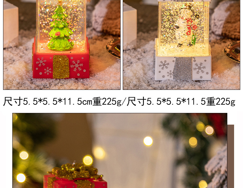 Christmas decorations: crystal balls, Christmas gift boxes, illuminated lights, elderly people, snowmen, small wind lanterns, creative Christmas gifts pic 5