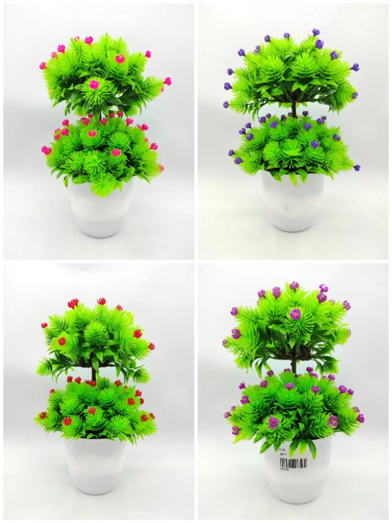 Hongsheng Simulation Technology: Double-layer simulation flower trees, green plants, simulation bonsai furniture, decorative garden artificial flowers pic 5