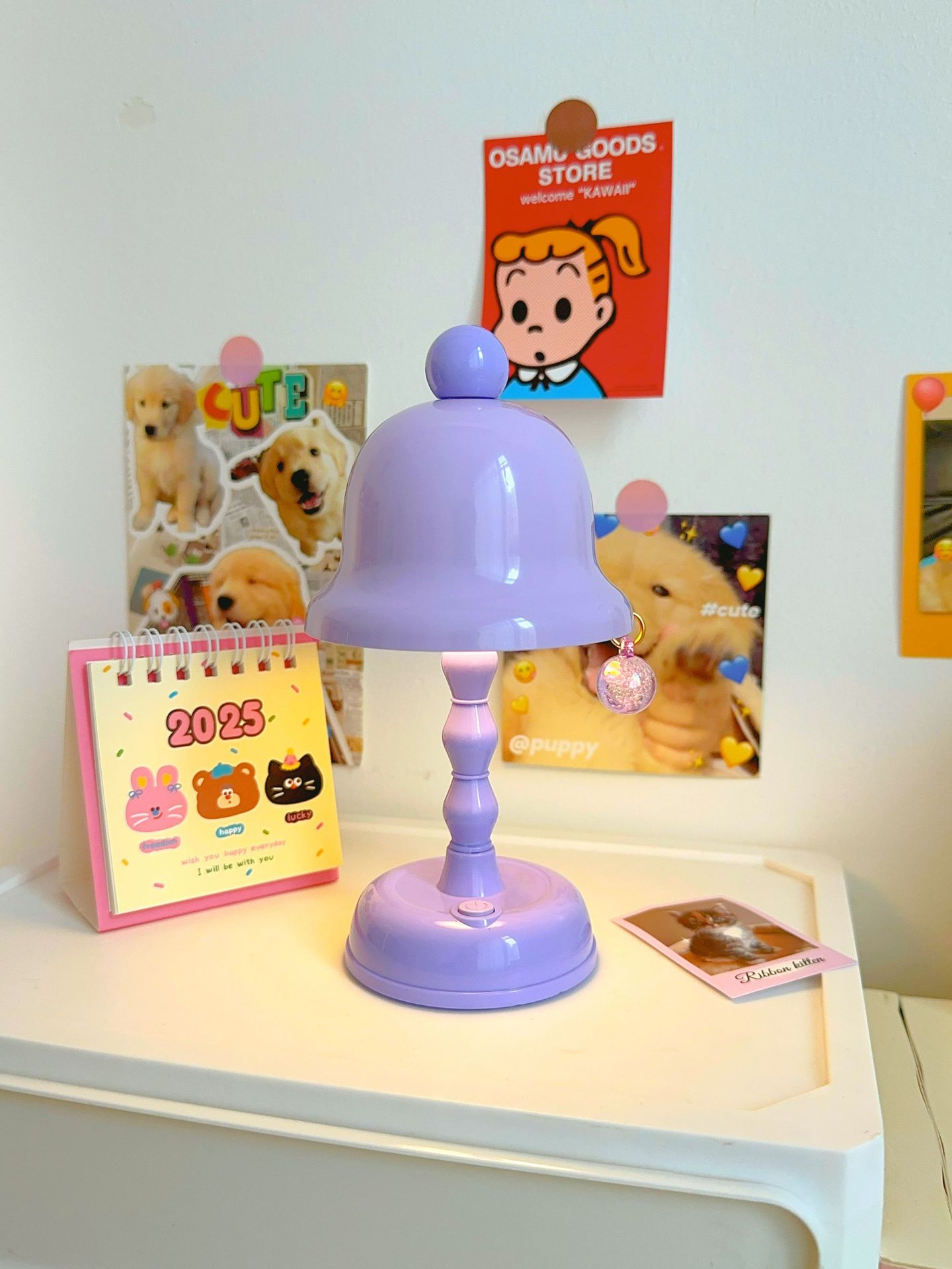 Special desk lamp for student study, small bedside lamp for dormitory bedroom, decorative item, cute battery-powered ambient light pic 8
