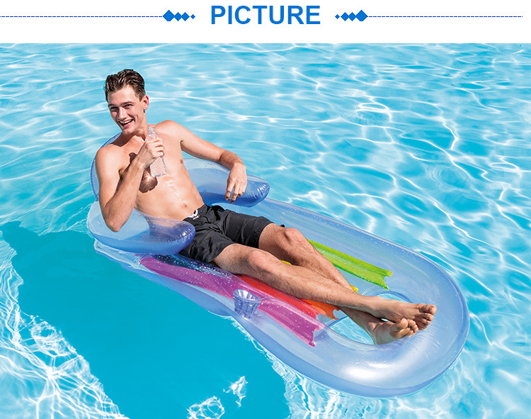 intex 58802 Armrest and backrest luxury lounge chair, adult water inflatable toy, summer water play and swimming equipment pic 2