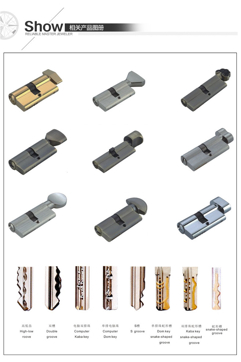 9003MAB-C01-F double opening single opening knob lock core 54, 60, 70, 80, 90 lock heads pic 3