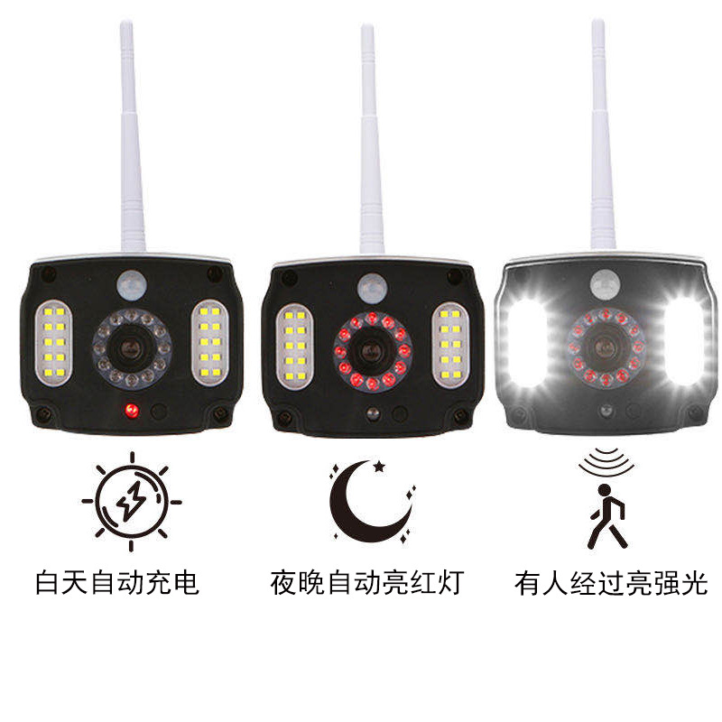 Solar simulation monitoring light, home fake camera, human body sensing LED wall lamp, new cross-border anti-theft and burglar alarm pic 3