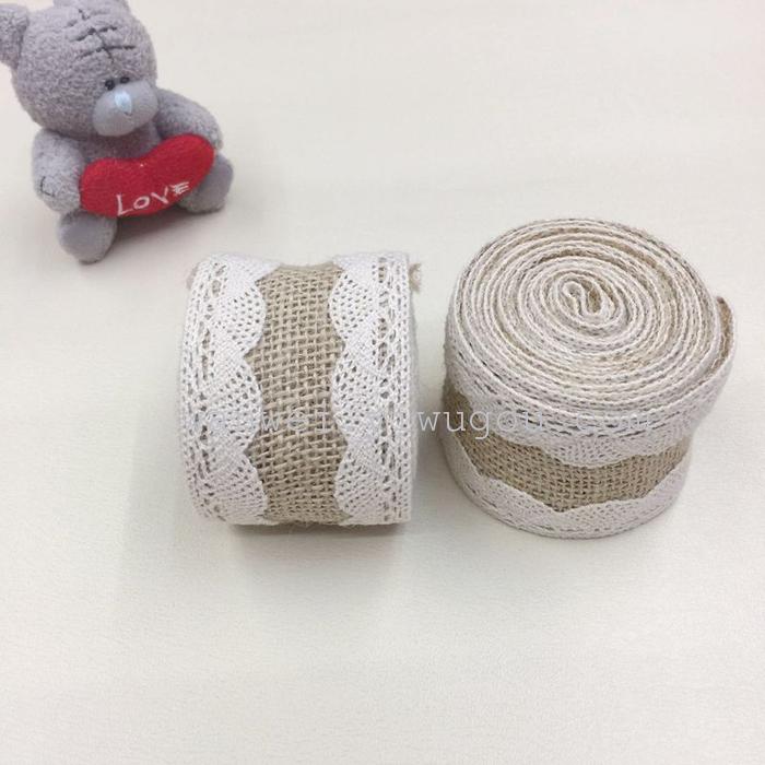 Lace edge, linen roll, cotton embroidered edge flower packaging material pic 2