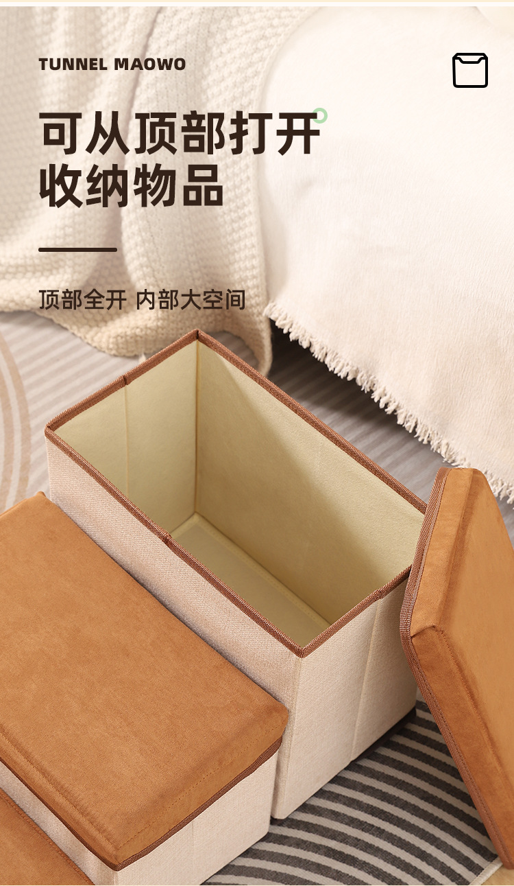 The cross-border pet staircase has three foldable, thickened, anti-slip and storable steps for dogs to climb up to the sofa pic 7