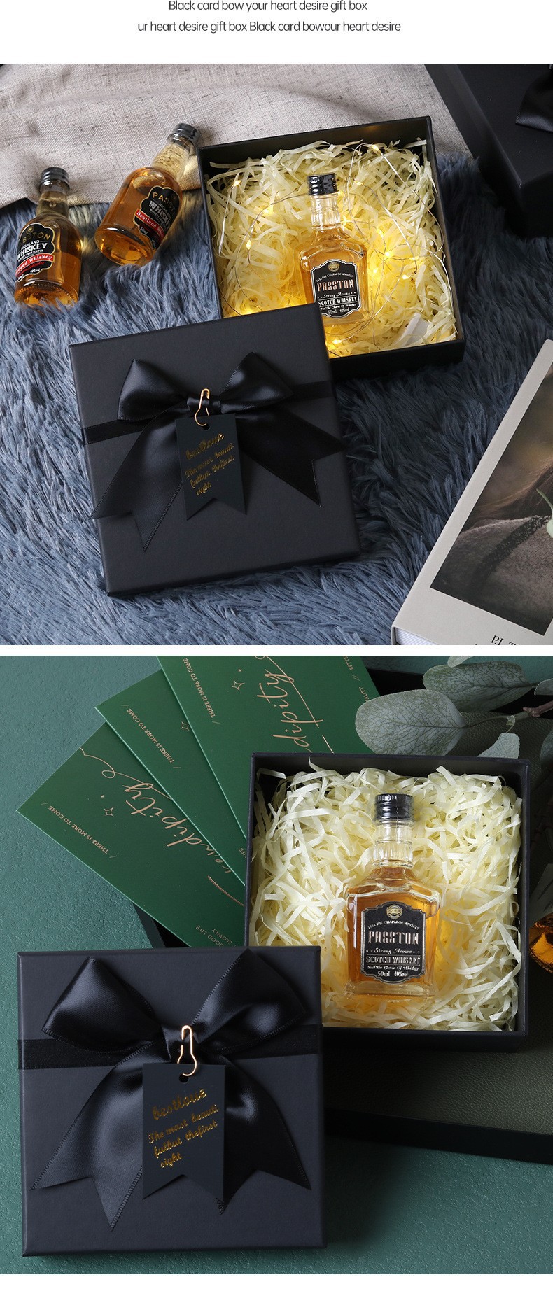 厂家批发长方形礼盒包装盒蝴蝶结大号天地盖鞋包围巾口红可乐礼盒详情1