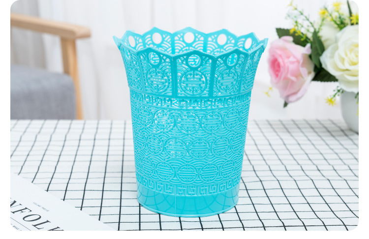 Household and office waste mini wastebasket, iron tower desktop mini trash can, pen holder, potted plant flowerpot pic 19