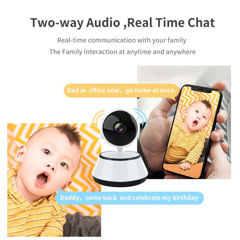 Factory wholesale and consignment delivery of V380 home dog shaking head machine 360-degree wifi high-definition network monitor camera pic 1