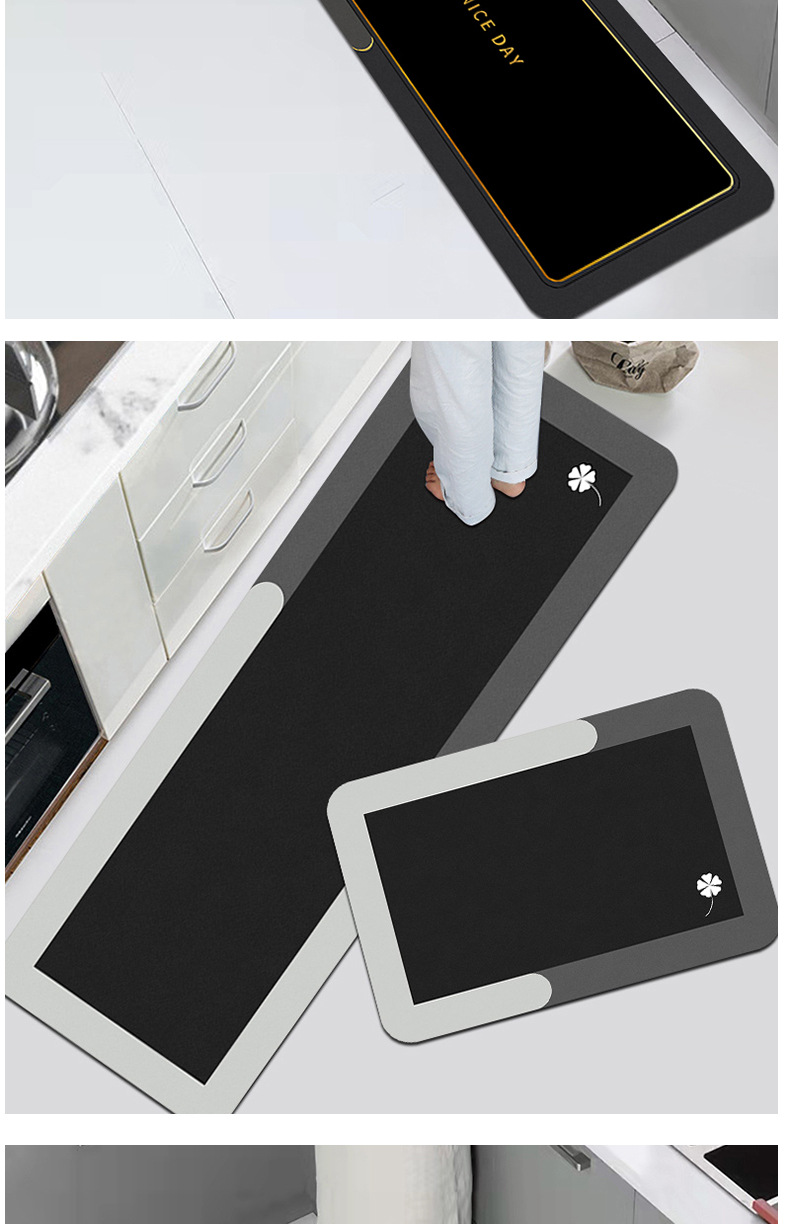 Morandi kitchen floor MATS can be wiped, absorb water and oil. Diatom mud floor MATS are household MATS that do not slip. Diatom mud floor MATS pic 11